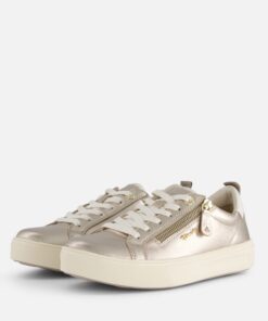 Tamaris Comfort Sneakers goud Leer