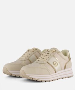 Tamaris Essential Sneakers beige Textiel