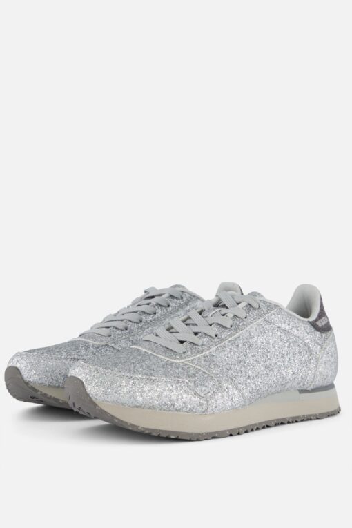 Woden Ydun Icon Sneakers glitter grijs Textiel
