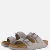 Birkenstock Arizona Slippers grijs Imitatieleer
