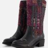 Lazamani Cowboylaarzen zwart Leer