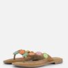 Lazamani Slippers cognac Leer
