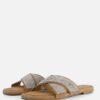 Lazamani Slippers zilver Leer