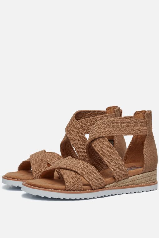 Skechers Bobs Desert Kiss Stretch Sandalen taupe
