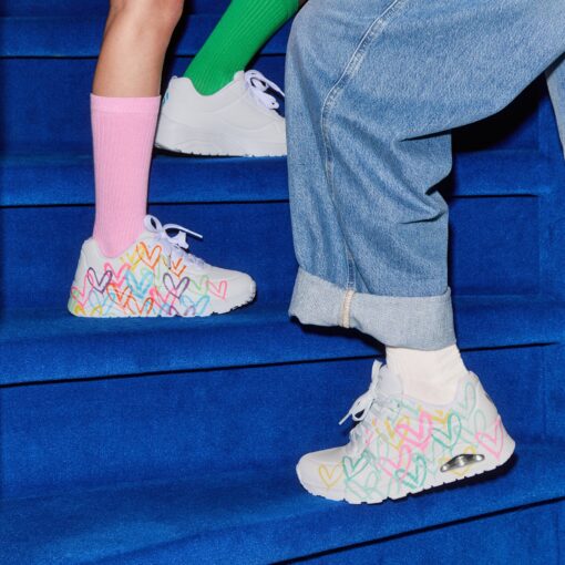 Skechers Uno Changed Love Sneakers wit