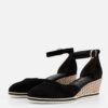 Tamaris Espadrilles Sleehak zwart Leer