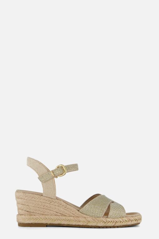 Tamaris Espadrilles goud Textiel