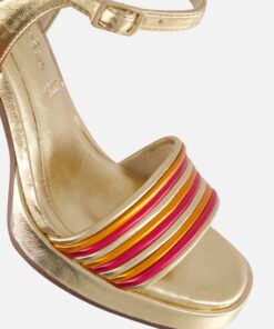 Tamaris Sandalen met hak goud Synthetisch