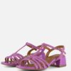 Tamaris Sandalen met hak paars Leer