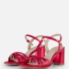 Tamaris Sandalen met hak roze Synthetisch