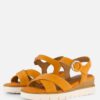 Tamaris Sandalen oranje Leer