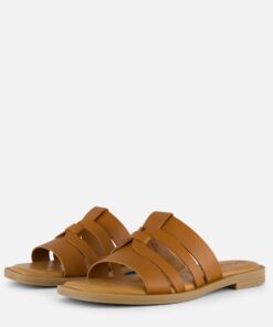 Tamaris Slippers cognac Leer