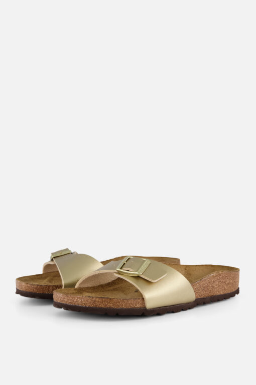 Birkenstock Madrid Slippers goud Imitatieleer