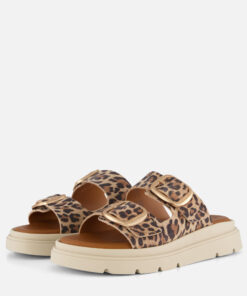 Tamaris Leopard Slippers bruin Leer