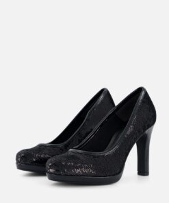 Tamaris Pumps zwart Textiel