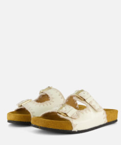 Aqa Slippers beige Textiel