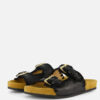 Aqa Slippers zwart Textiel