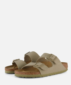 Birkenstock Arizona Slippers groen Imitatieleer