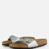 Birkenstock Madrid Slippers zilver Imitatieleer