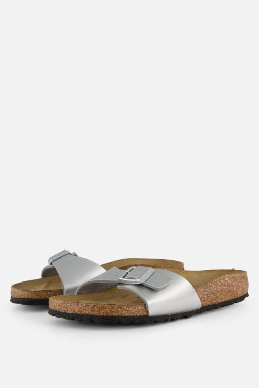 Birkenstock Madrid Slippers zilver Imitatieleer