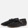 Cellini Ballerina's zwart Raffia