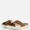 Feyn Slippers cognac Leer