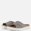 Feyn Slippers wit Leer
