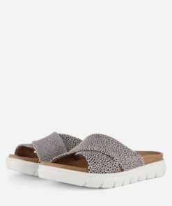 Feyn Slippers wit Leer