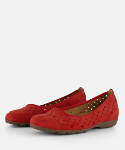 Gabor Instappers rood Nubuck