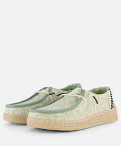 HEYDUDE Wendy Retro Palm Instappers groen