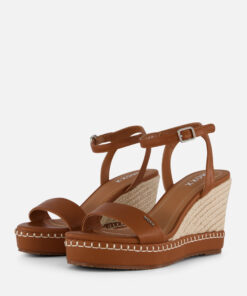 Mexx Ricky Palace Espadrilles met hak cognac