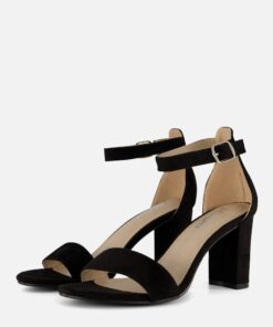 POSH by Poelman Sandalen zwart Textiel