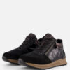 Rieker Sneakers zwart Nubuck