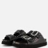 Scholl Beatriz Slippers zwart Leer