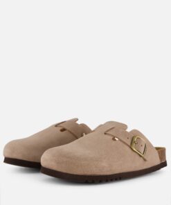 Scholl Fae Clog Slippers beige Suede