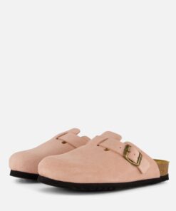 Scholl Fae Clogs Slippers roze suede