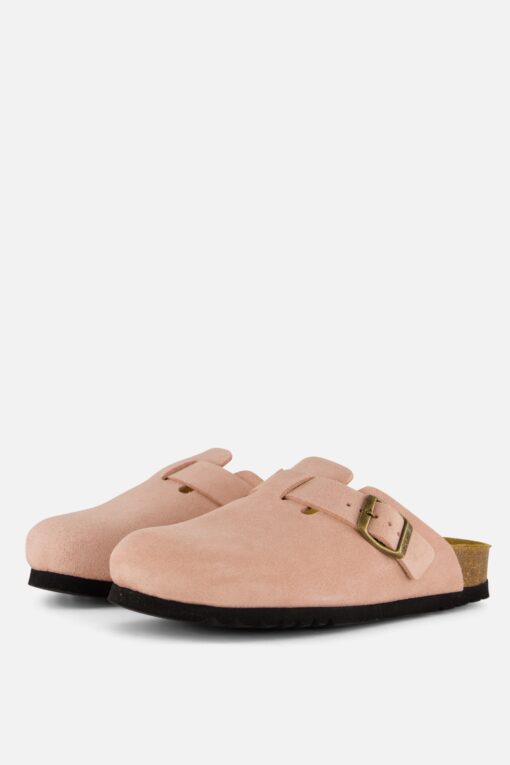 Scholl Fae Clogs Slippers roze suede