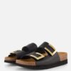 Scholl Monterey Slippers zwart Synthetisch