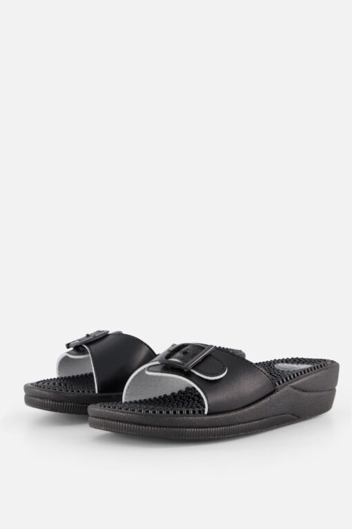 Scholl New Massage Slippers zwart Synthetisch