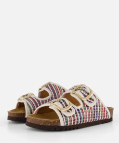 Scholl Noelle Raffia Slippers bruin Synthetisch