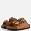 Scholl Noelle Raffia Slippers cognac Textiel