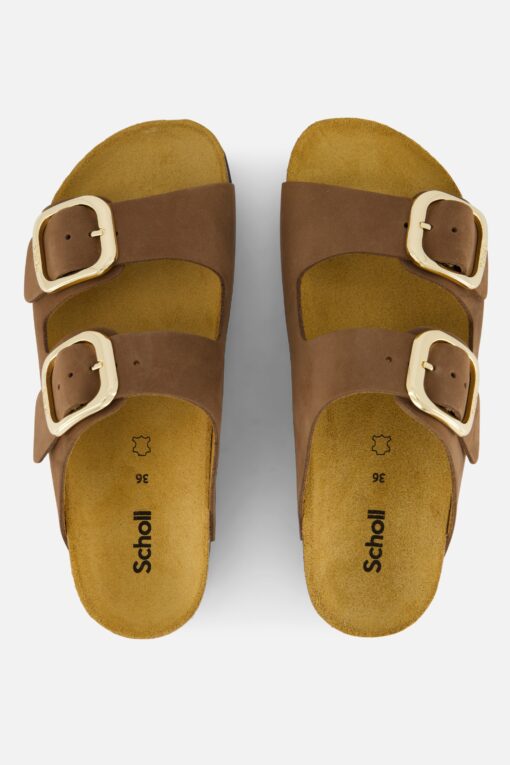 Scholl Noelle Slippers bruin Nubuck
