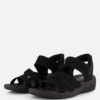Skechers Arya Slip-ins Sandalen zwart Textiel
