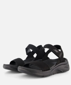 Skechers Go Walk Arch Fit Sandalen zwart Textiel