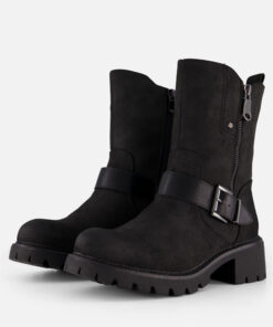 Supercracks Biker boots zwart Pu