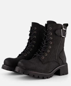 Supercracks Veterboots zwart Pu
