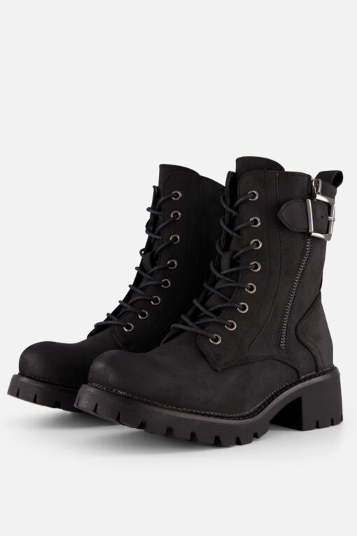 Supercracks Veterboots zwart Pu
