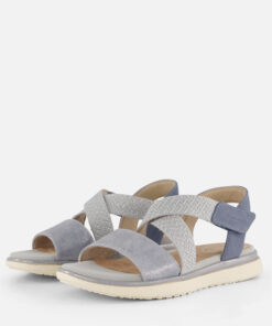 Tamaris Comfort Sandalen blauw Leer