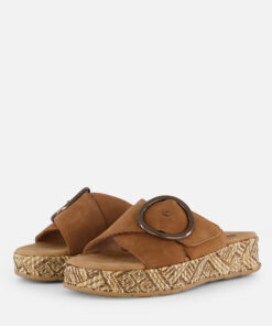 Tamaris Comfort Slippers cognac Leer