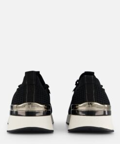 Tamaris Gold Comb Sneakers zwart Textiel
